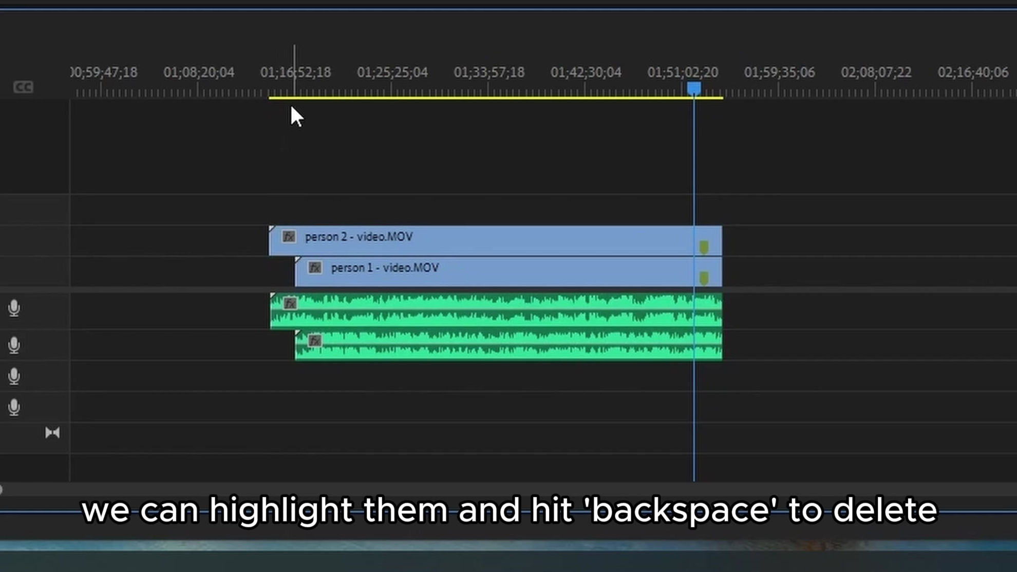 5 - Remove Excess Audio and Video